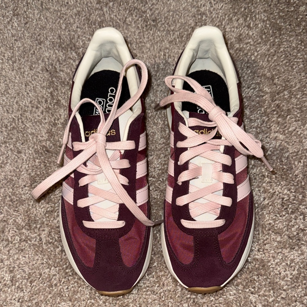 Brand New Adidas Women's Burgundy and Pink Sneakers